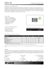 Thumbnail of document Data Sheet - OEM 1B Voltmeter